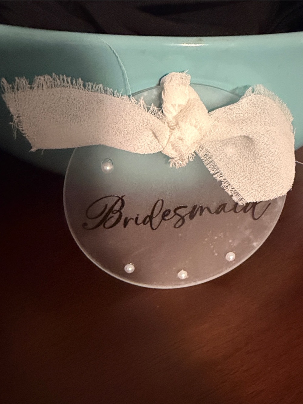 'Bridesmaid' Circle Tag